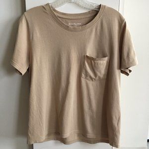 Everlane Box Cut Pocket Tee - Camel